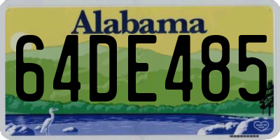 AL license plate 64DE485