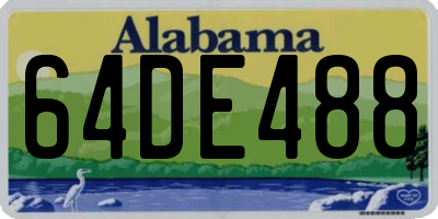 AL license plate 64DE488