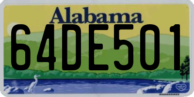 AL license plate 64DE501
