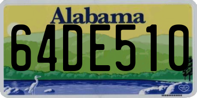 AL license plate 64DE510