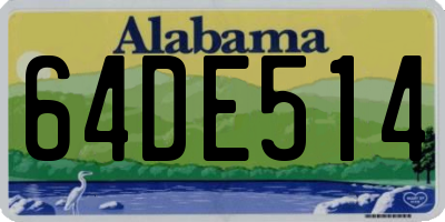 AL license plate 64DE514