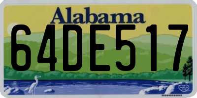 AL license plate 64DE517