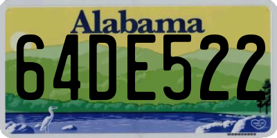 AL license plate 64DE522