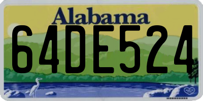 AL license plate 64DE524