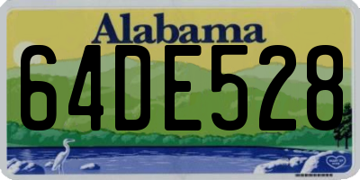 AL license plate 64DE528