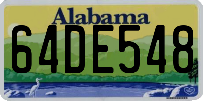 AL license plate 64DE548