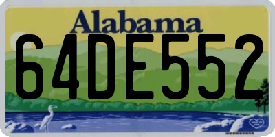 AL license plate 64DE552