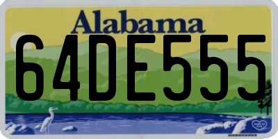 AL license plate 64DE555