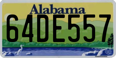AL license plate 64DE557