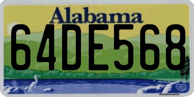 AL license plate 64DE568