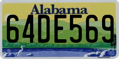 AL license plate 64DE569