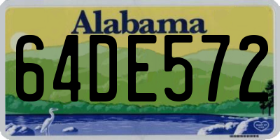 AL license plate 64DE572
