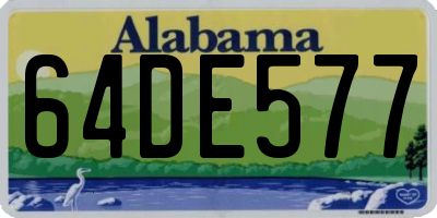 AL license plate 64DE577