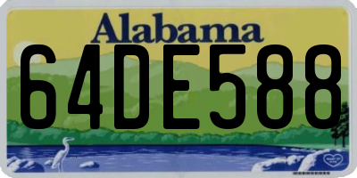 AL license plate 64DE588