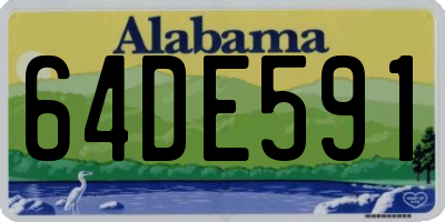 AL license plate 64DE591