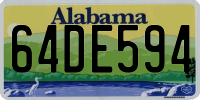 AL license plate 64DE594