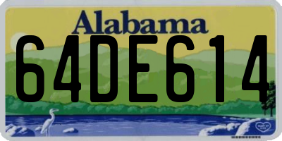AL license plate 64DE614