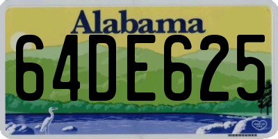 AL license plate 64DE625
