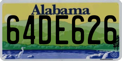 AL license plate 64DE626