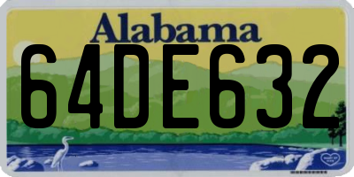 AL license plate 64DE632