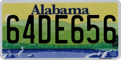 AL license plate 64DE656