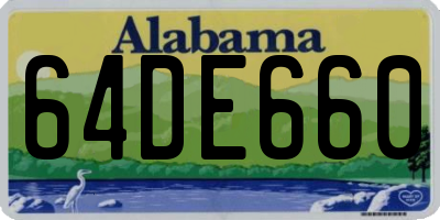 AL license plate 64DE660