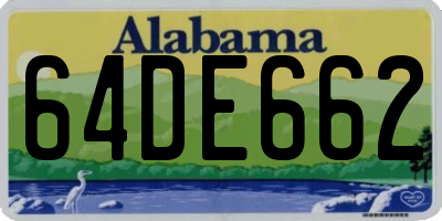 AL license plate 64DE662