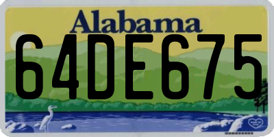 AL license plate 64DE675
