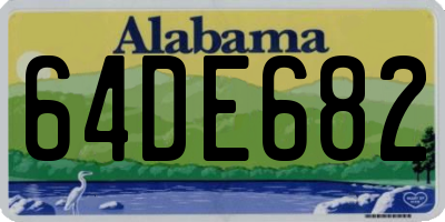 AL license plate 64DE682