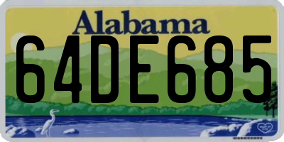 AL license plate 64DE685