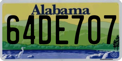 AL license plate 64DE707