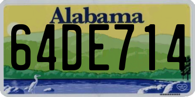 AL license plate 64DE714