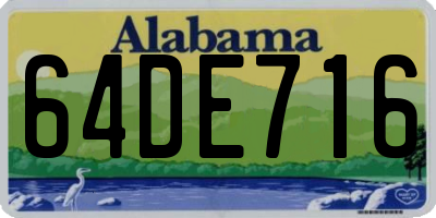 AL license plate 64DE716