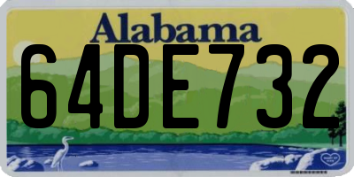 AL license plate 64DE732