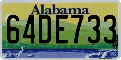 AL license plate 64DE733