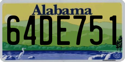 AL license plate 64DE751