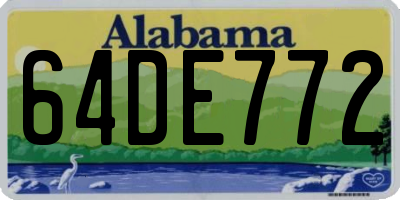 AL license plate 64DE772
