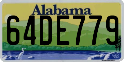 AL license plate 64DE779