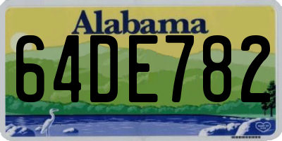 AL license plate 64DE782