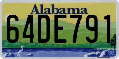 AL license plate 64DE791
