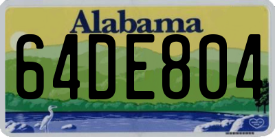 AL license plate 64DE804