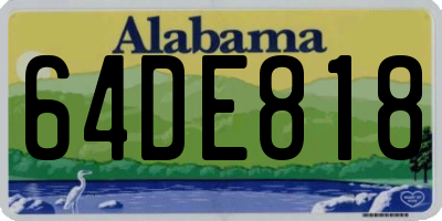 AL license plate 64DE818