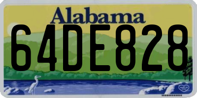 AL license plate 64DE828
