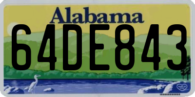 AL license plate 64DE843