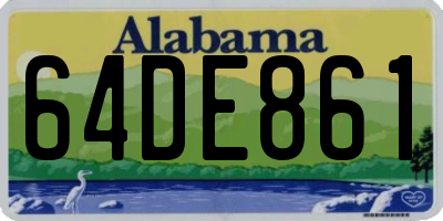 AL license plate 64DE861