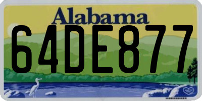 AL license plate 64DE877