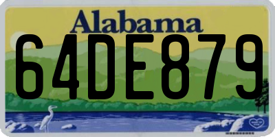 AL license plate 64DE879