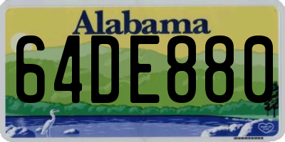 AL license plate 64DE880