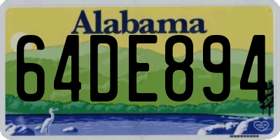 AL license plate 64DE894