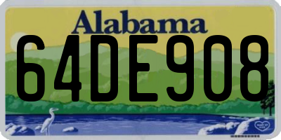 AL license plate 64DE908